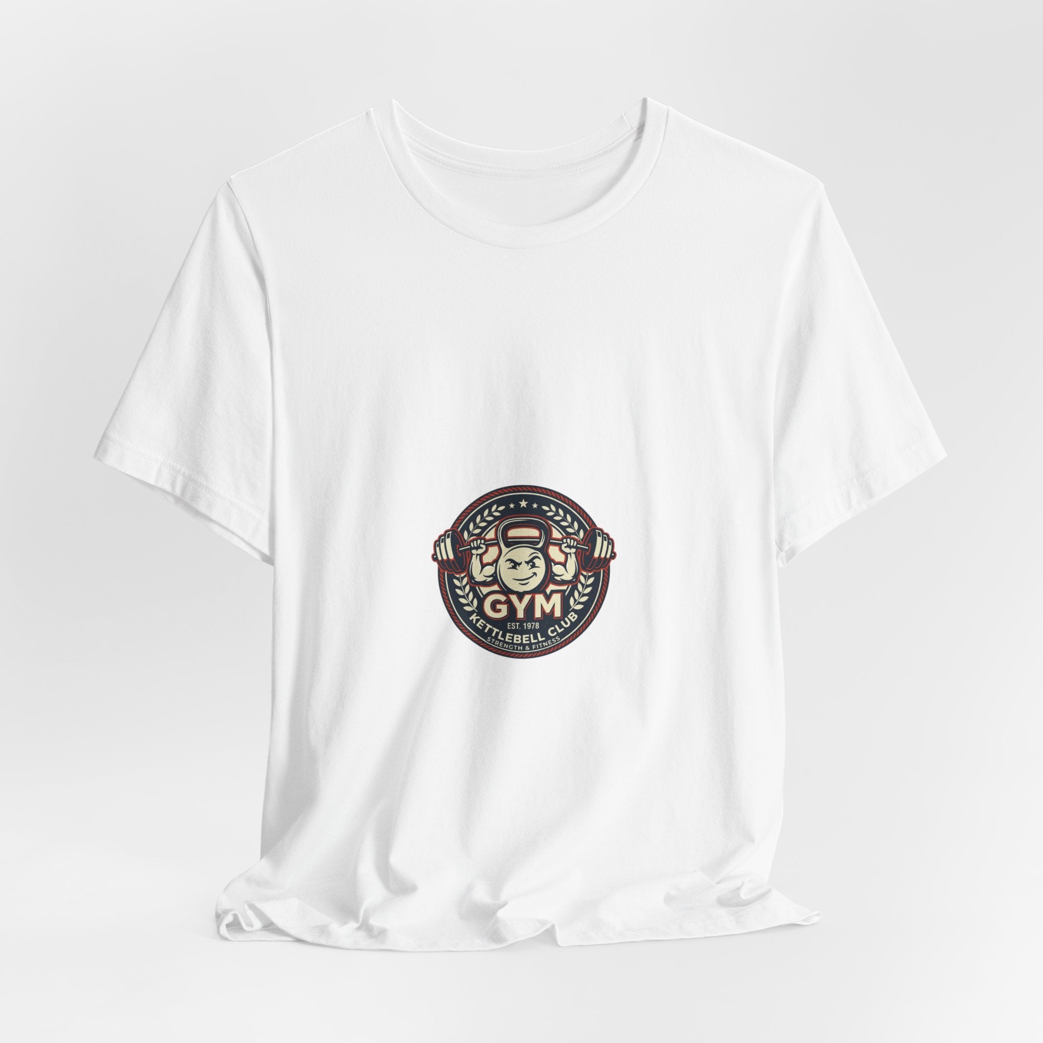 Gym Monkey Vintage Badge T-Shirt — 'Gym' Small Chest Logo, Retro Fitness Tee